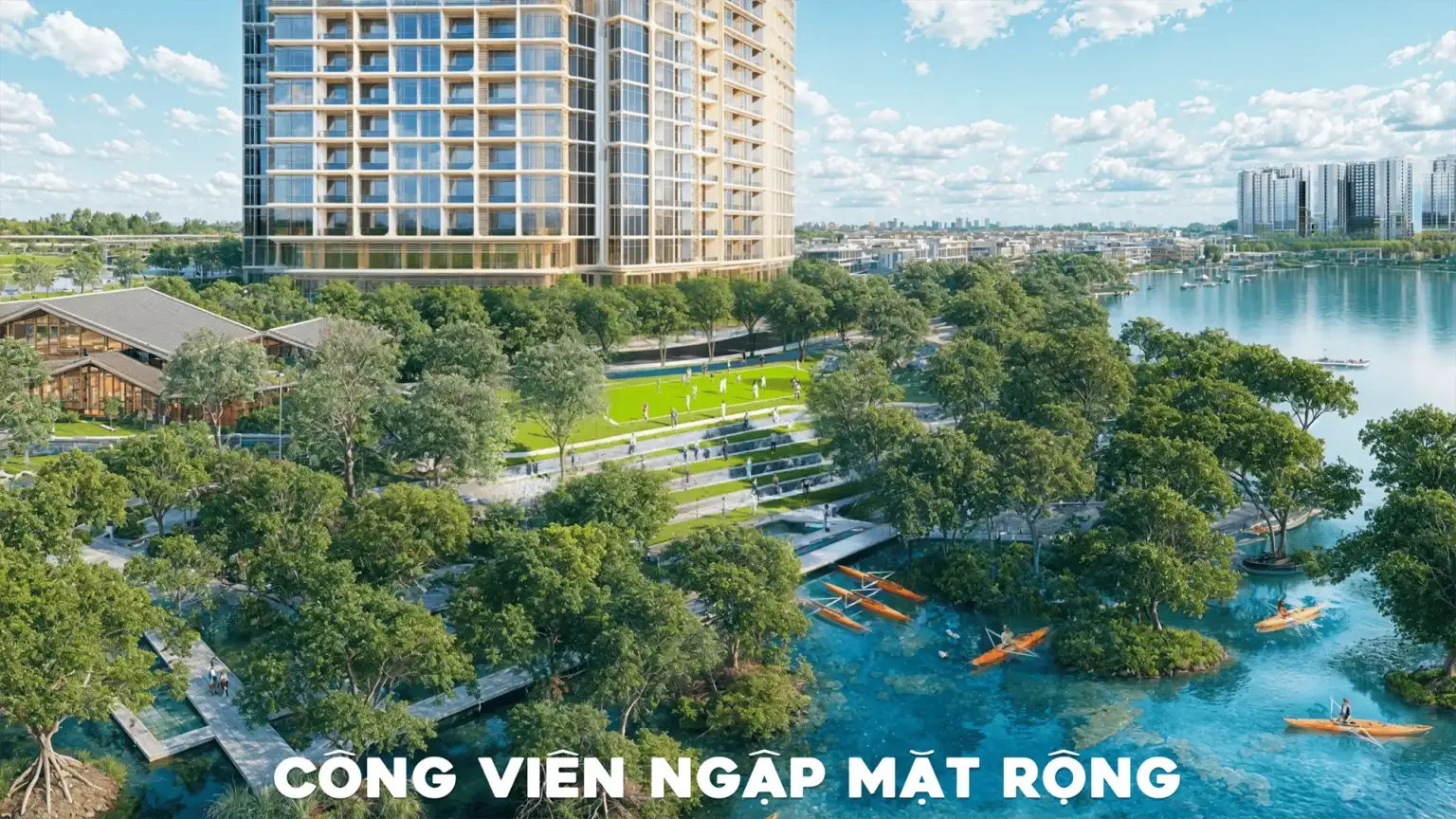 C&ocirc;ng vi&ecirc;n ngập mặt rộng kết hợp hoạt động thể thao nước, Charmora City kiến tạo trải nghiệm độc đ&aacute;o giữa l&ograve;ng đ&ocirc; thị.