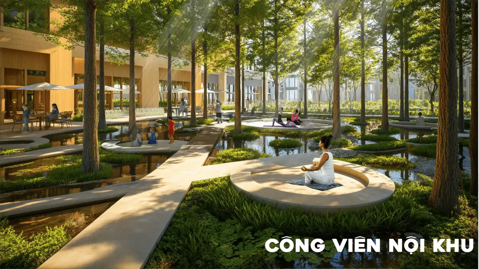 C&ocirc;ng vi&ecirc;n nội khu xanh m&aacute;t với kh&ocirc;ng gian thiền định, Charmora City kiến tạo m&ocirc;i trường sống c&acirc;n bằng, thư th&aacute;i.