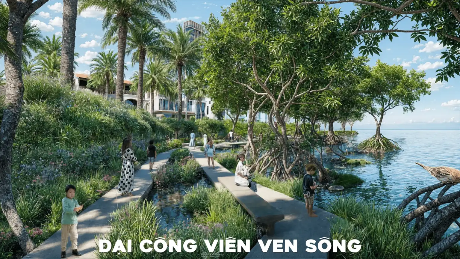 Đại c&ocirc;ng vi&ecirc;n ven s&ocirc;ng xanh m&aacute;t tại Charmora City &ndash; điểm dừng ch&acirc;n l&yacute; tưởng cho những khoảnh khắc thư th&aacute;i.