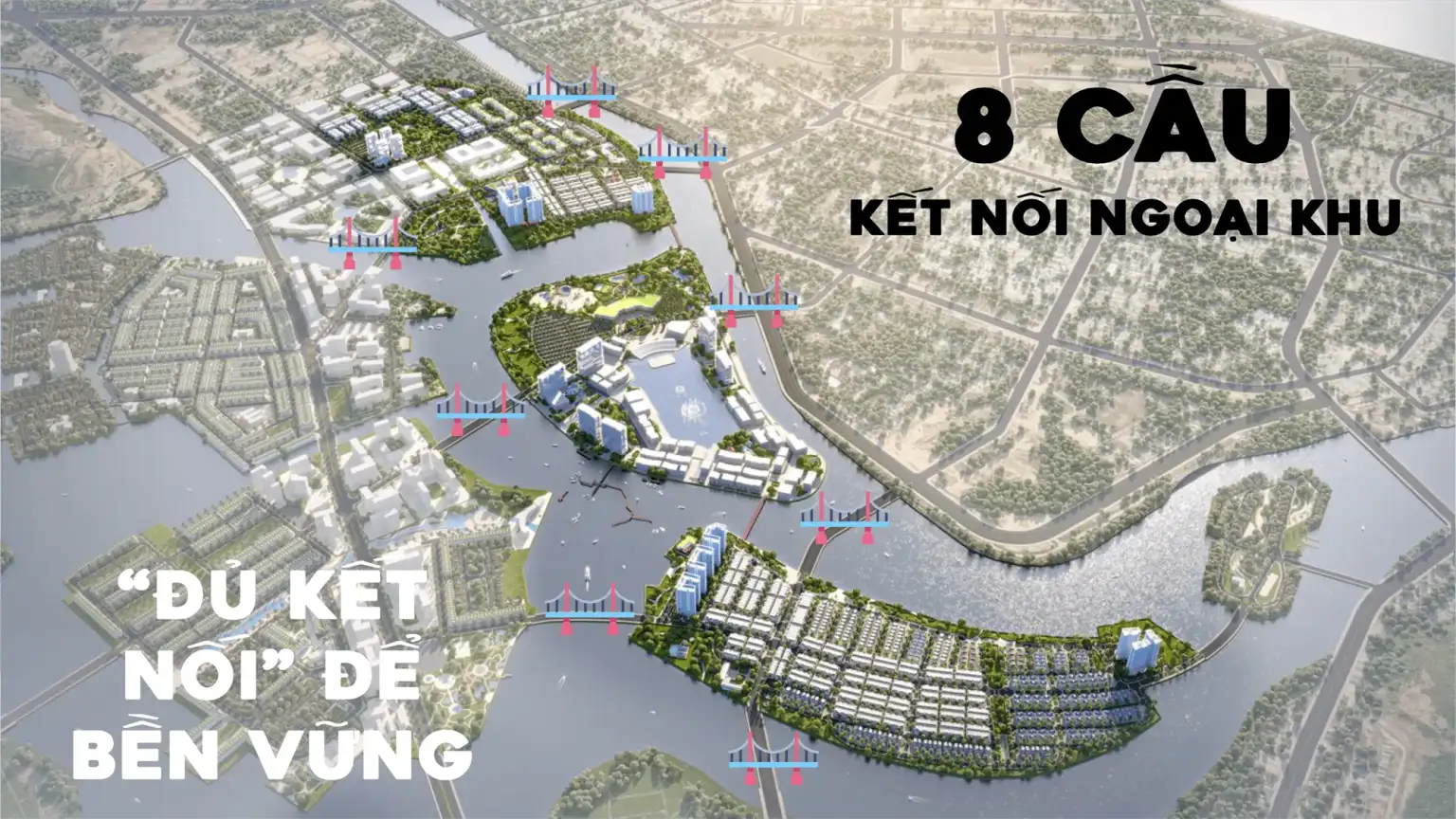 Với 8 cầu kết nối ngoại khu, Charmora City kiến tạo sự &ldquo;Dự Kết Nối&rdquo; bền vững cho tương lai ph&aacute;t triển.