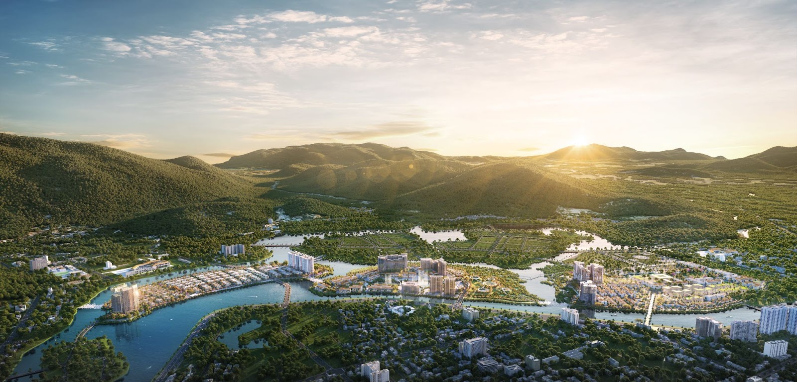 Quy hoạch độc đ&aacute;o của dự &aacute;n Charmora City với 3 h&ograve;n đảo chức năng ri&ecirc;ng biệt.