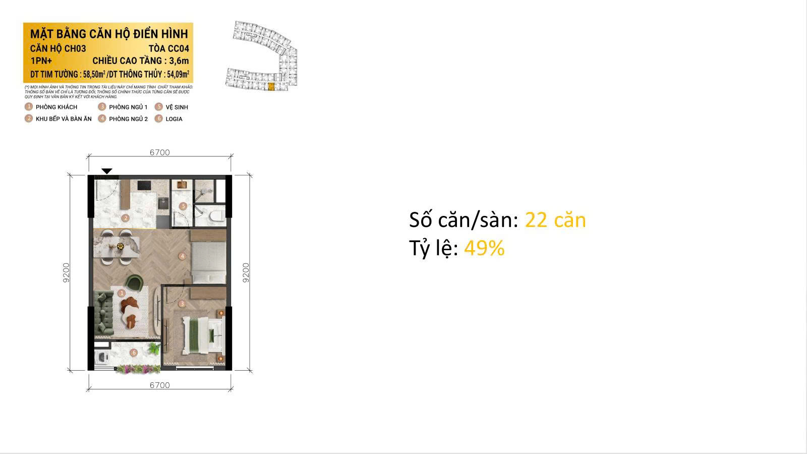 1PN Plus: 50 &ndash; 63 m&sup2; &ndash; tối ưu ở thực & khai th&aacute;c Airbnb