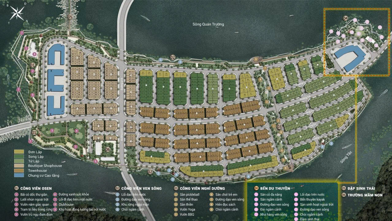 Tổng thể mặt bằng đảo Nam